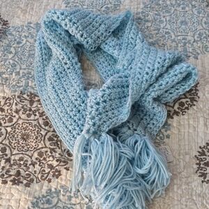 Light Blue Knitted Scarf